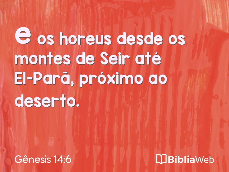 Gênesis 14:6 em imagem para compartilhar
