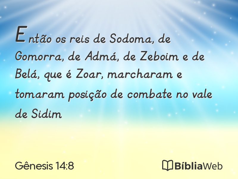 Gênesis 14:8 em imagem para compartilhar
