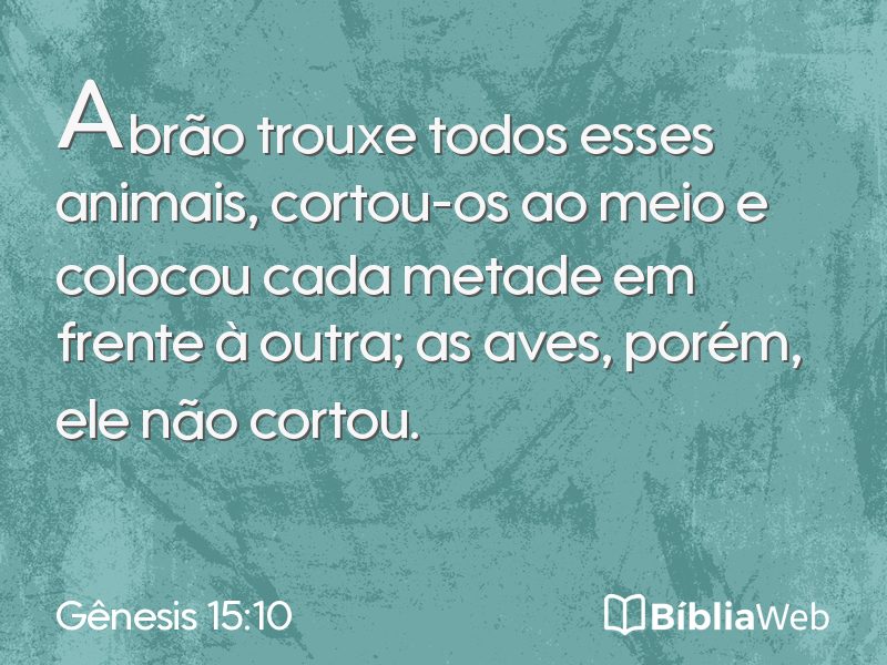 Gênesis 15:10 em imagem para compartilhar