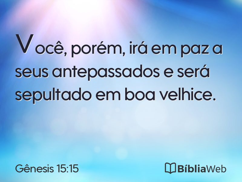 Gênesis 15:15 em imagem para compartilhar