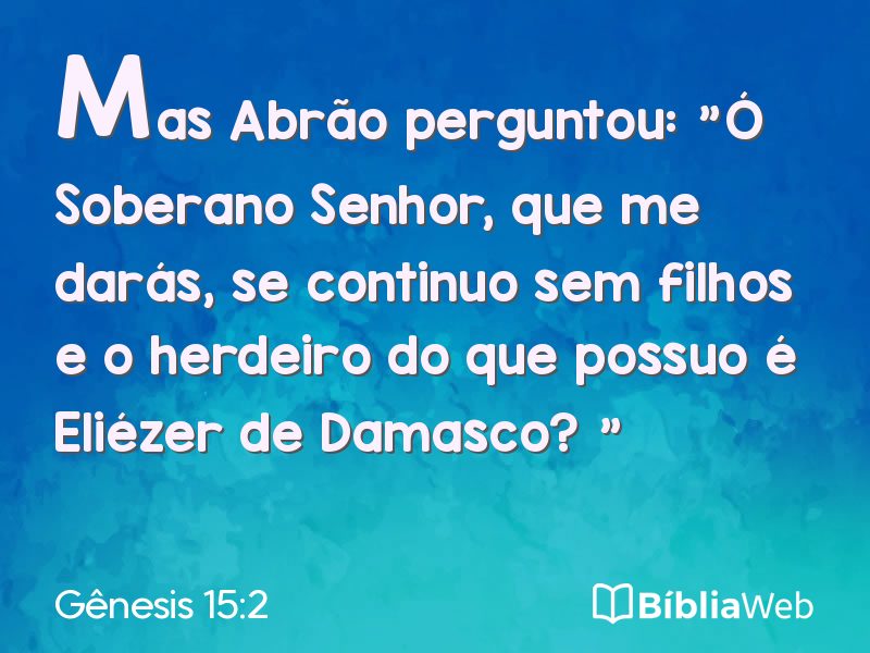 Gênesis 15:2 em imagem para compartilhar