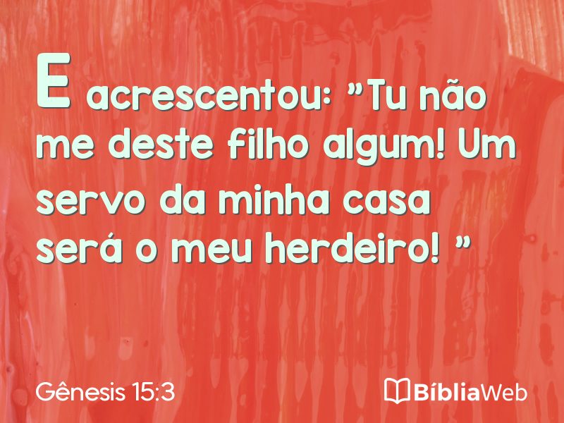Gênesis 15:3 em imagem para compartilhar