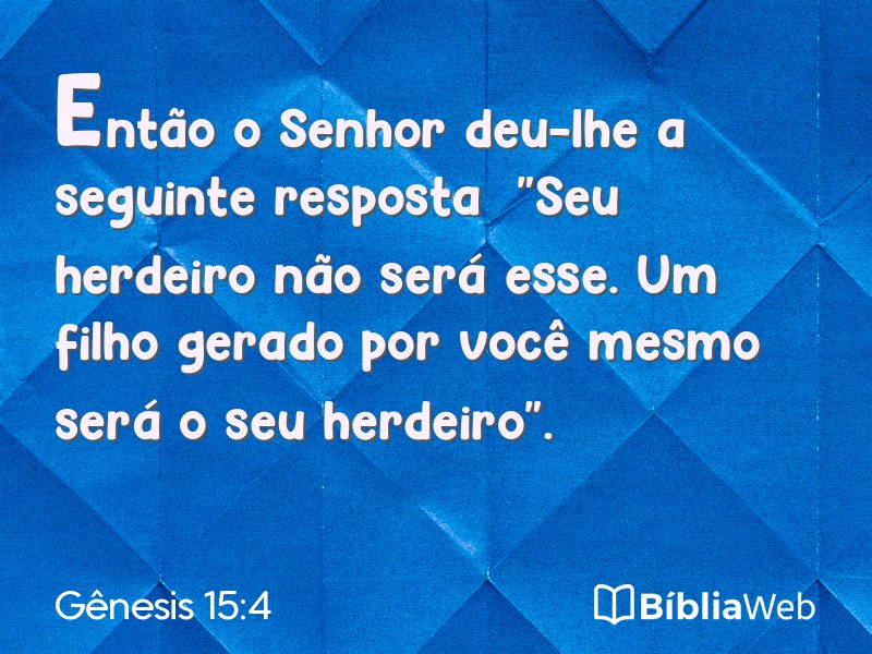 Gênesis 15:4 em imagem para compartilhar