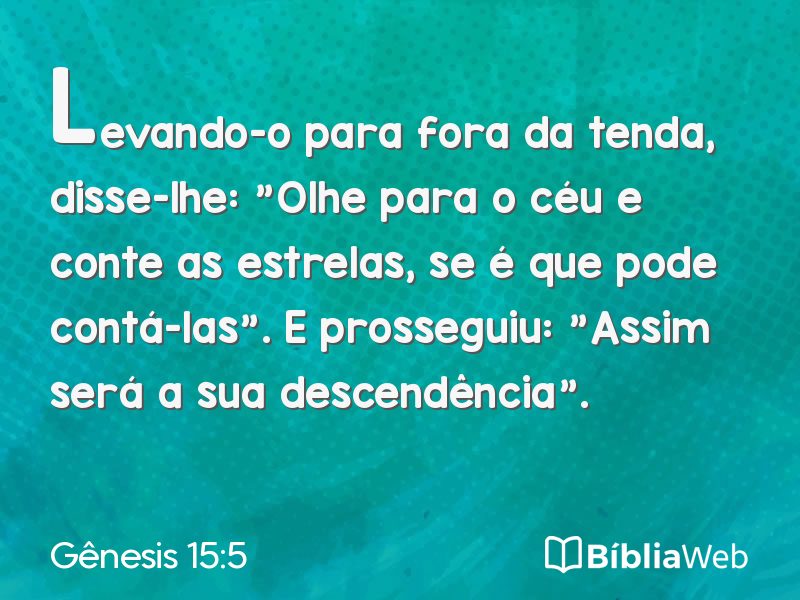 Gênesis 15:5 em imagem para compartilhar