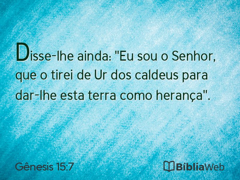 Gênesis 15:7 em imagem para compartilhar