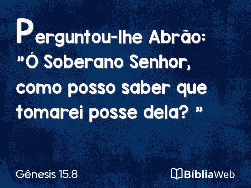 Gênesis 15:8 em imagem para compartilhar