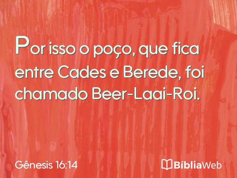 Gênesis 16:14 em imagem para compartilhar