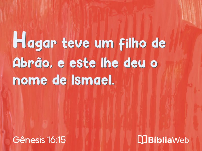 Gênesis 16:15 em imagem para compartilhar