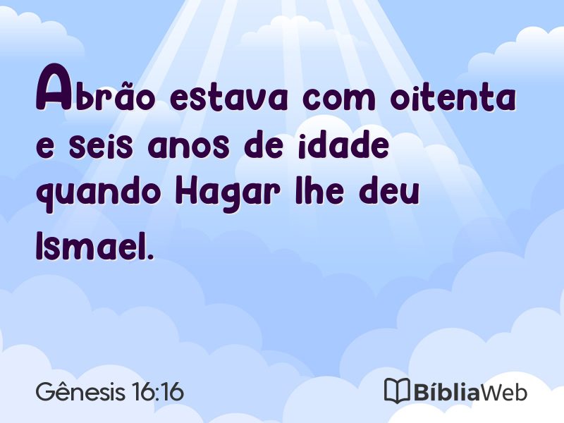 Gênesis 16:16 em imagem para compartilhar