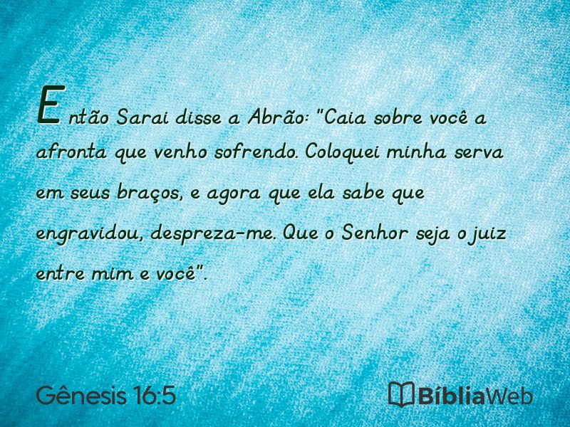 Gênesis 16:5 em imagem para compartilhar