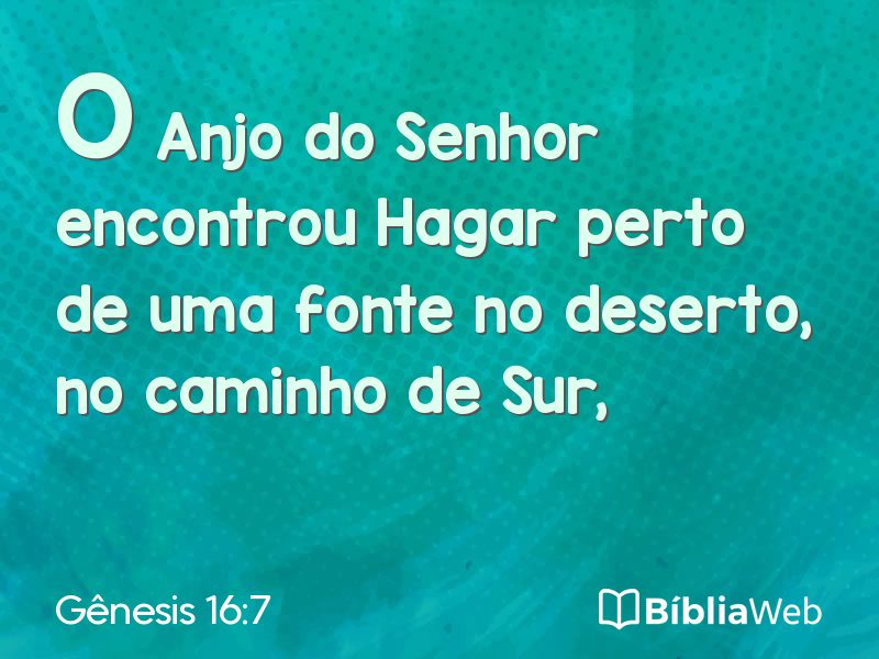Gênesis 16:7 em imagem para compartilhar