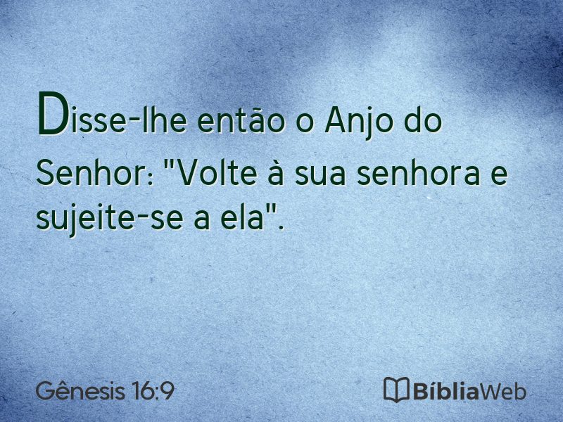 Gênesis 16:9 em imagem para compartilhar