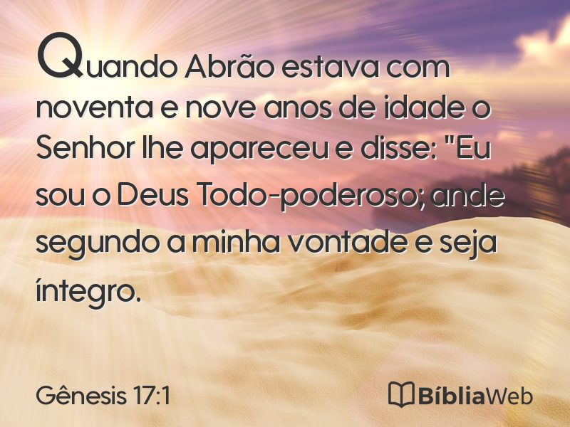 Gênesis 17:1 em imagem para compartilhar