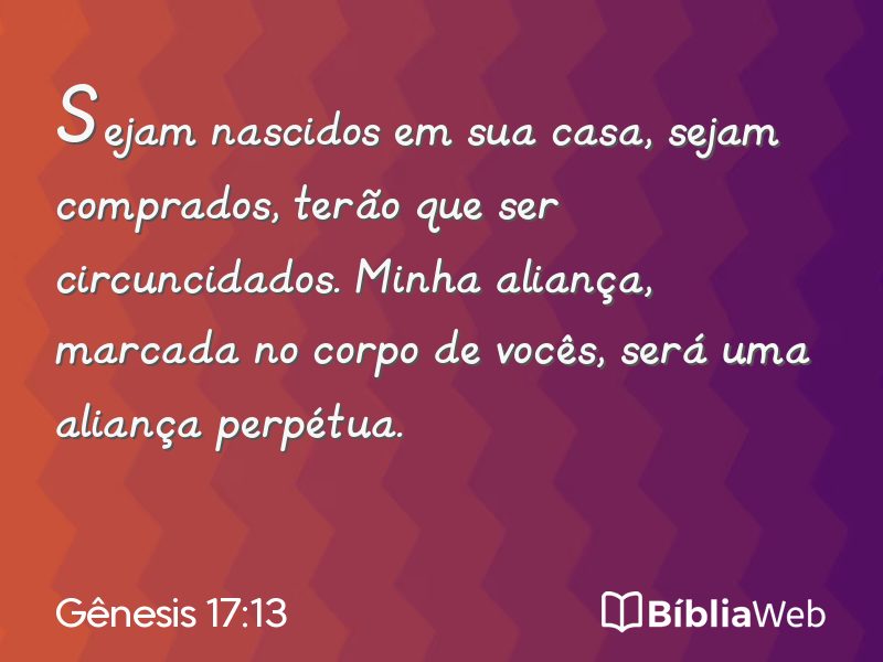 Gênesis 17:13 em imagem para compartilhar