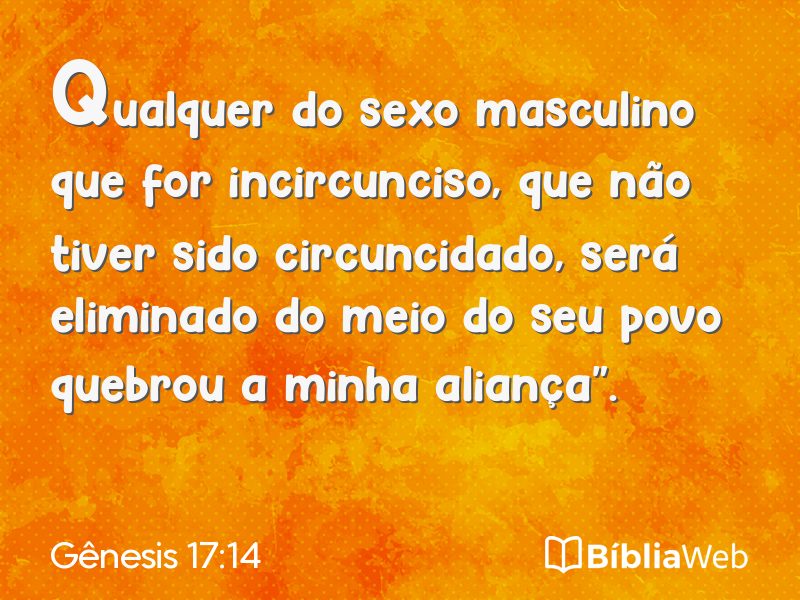 Gênesis 17:14 em imagem para compartilhar