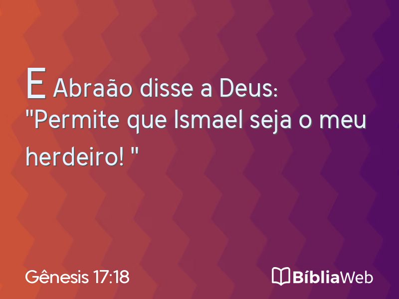 Gênesis 17:18 em imagem para compartilhar