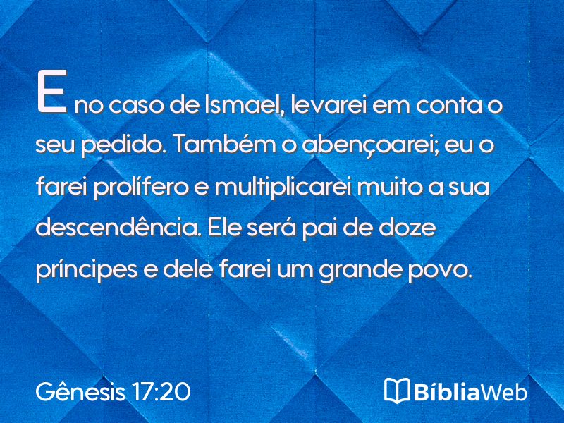 Gênesis 17:20 em imagem para compartilhar