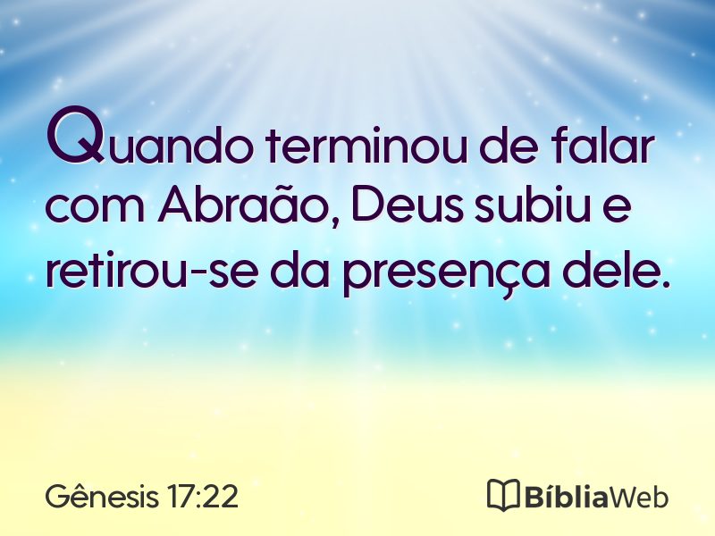 Gênesis 17:22 em imagem para compartilhar