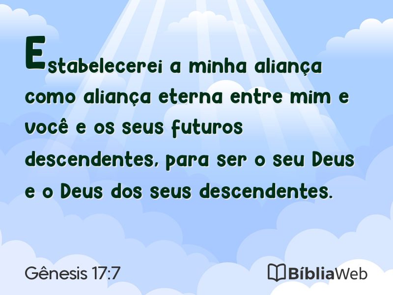 Gênesis 17:7 em imagem para compartilhar