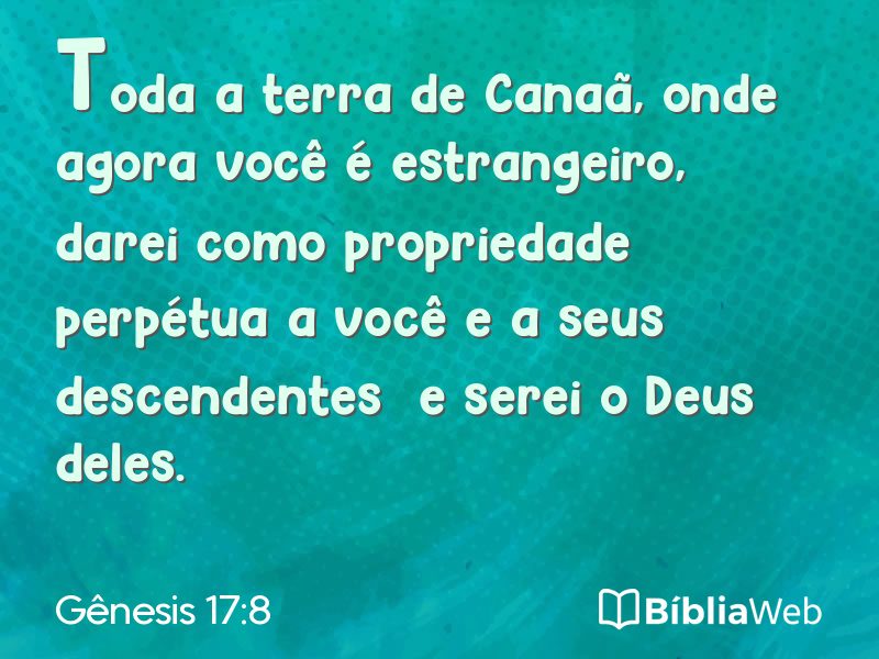 Gênesis 17:8 em imagem para compartilhar
