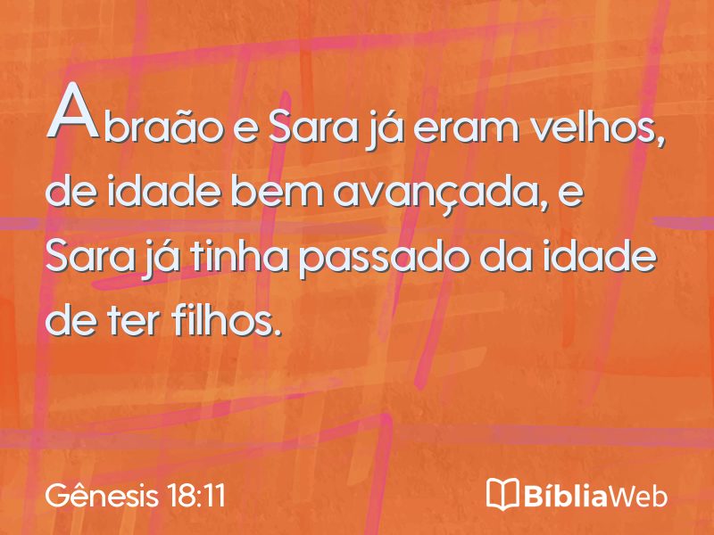 Gênesis 18:11 em imagem para compartilhar