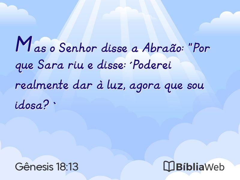 Gênesis 18:13 em imagem para compartilhar