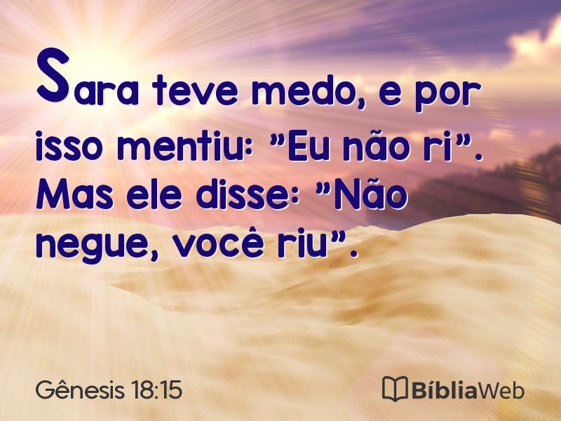 Gênesis 18:15 em imagem para compartilhar