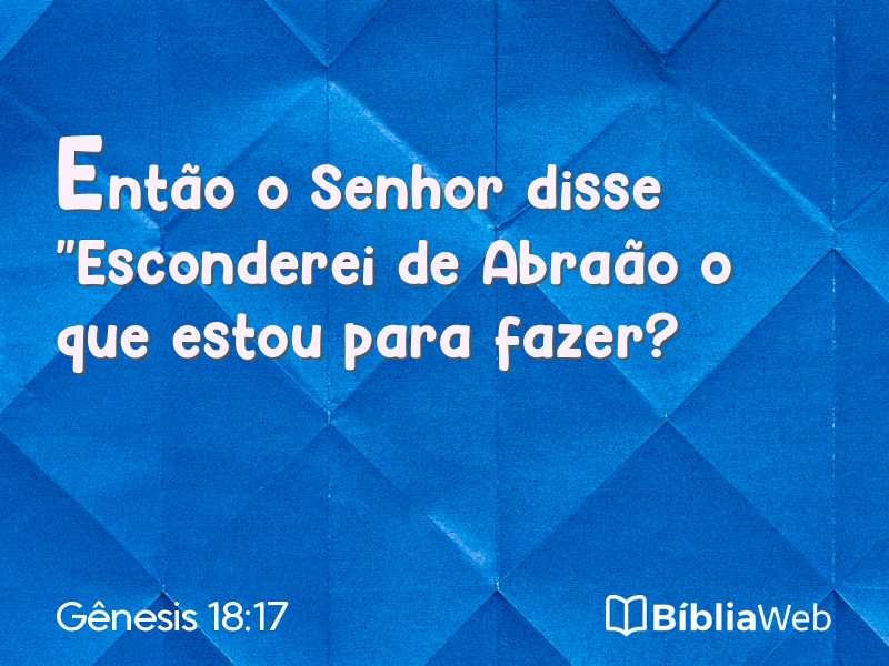 Gênesis 18:17 em imagem para compartilhar