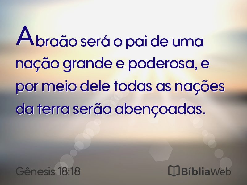 Gênesis 18:18 em imagem para compartilhar
