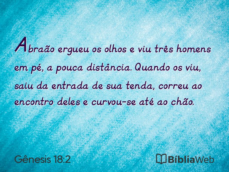 Gênesis 18:2 em imagem para compartilhar