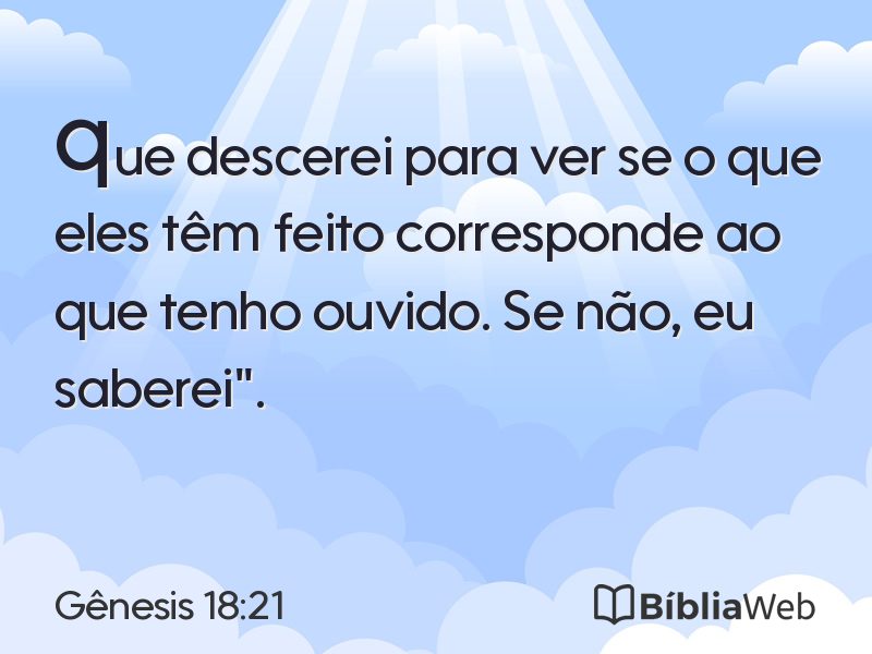 Gênesis 18:21 em imagem para compartilhar