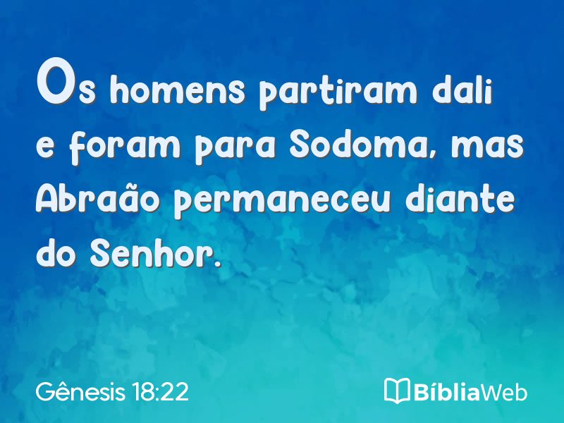 Gênesis 18:22 em imagem para compartilhar