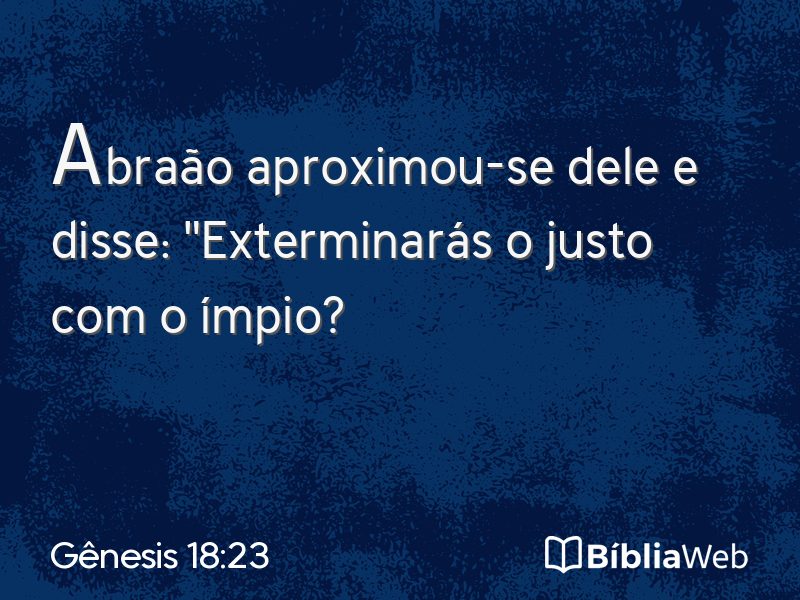 Gênesis 18:23 em imagem para compartilhar