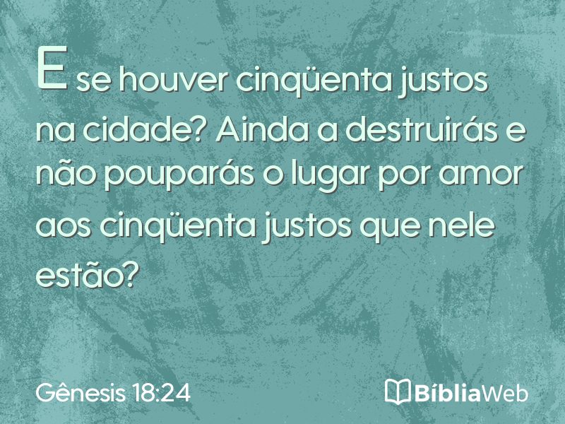Gênesis 18:24 em imagem para compartilhar