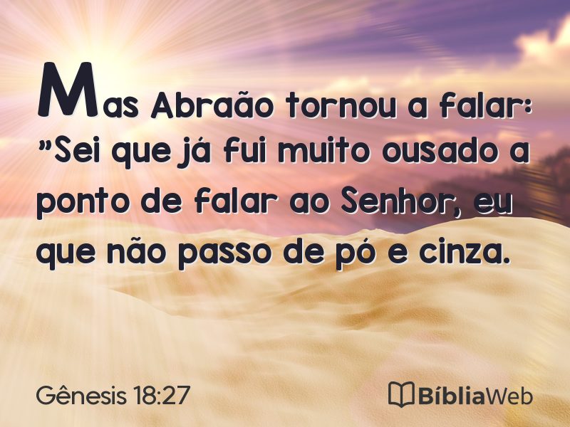 Gênesis 18:27 em imagem para compartilhar