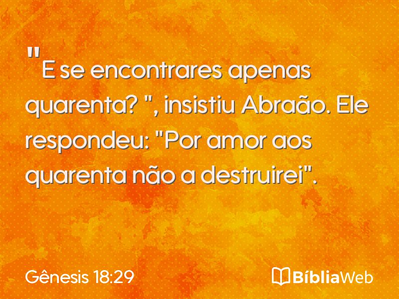 Gênesis 18:29 em imagem para compartilhar