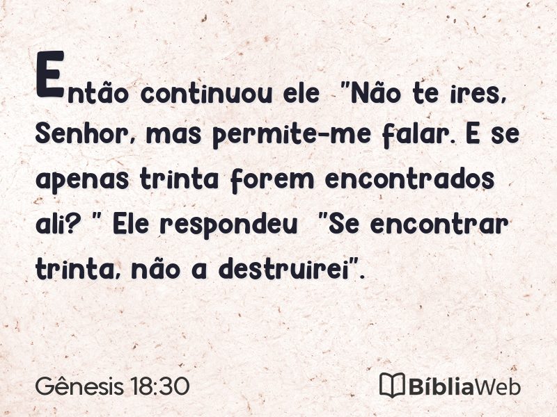 Gênesis 18:30 em imagem para compartilhar