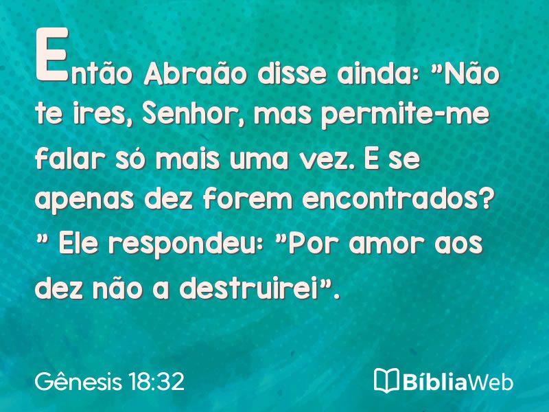 Gênesis 18:32 em imagem para compartilhar