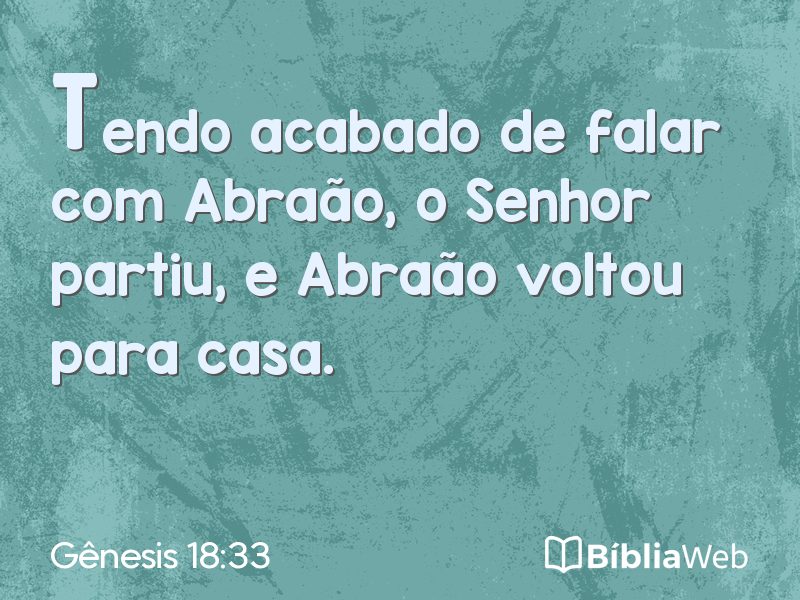 Gênesis 18:33 em imagem para compartilhar