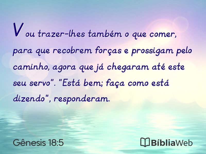 Gênesis 18:5 em imagem para compartilhar