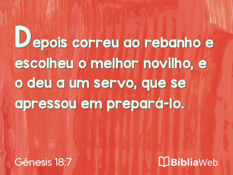 Gênesis 18:7 em imagem para compartilhar