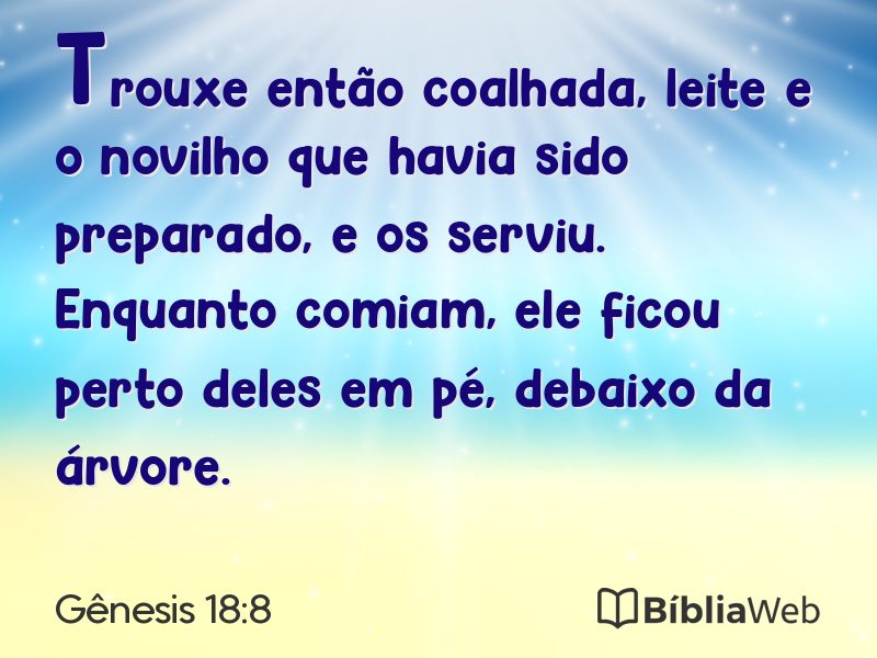 Gênesis 18:8 em imagem para compartilhar