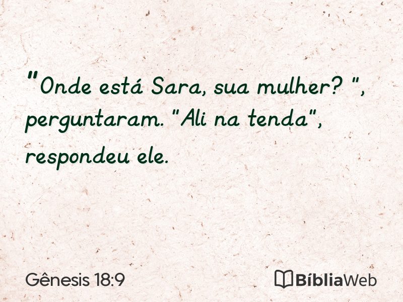 Gênesis 18:9 em imagem para compartilhar