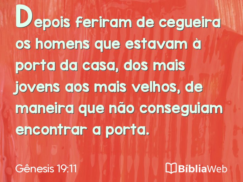 Gênesis 19:11 em imagem para compartilhar