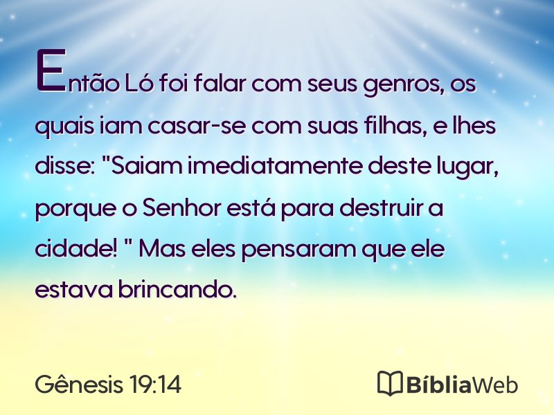Gênesis 19:14 em imagem para compartilhar