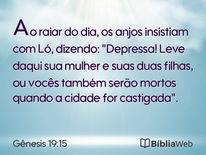 Gênesis 19:15 em imagem para compartilhar