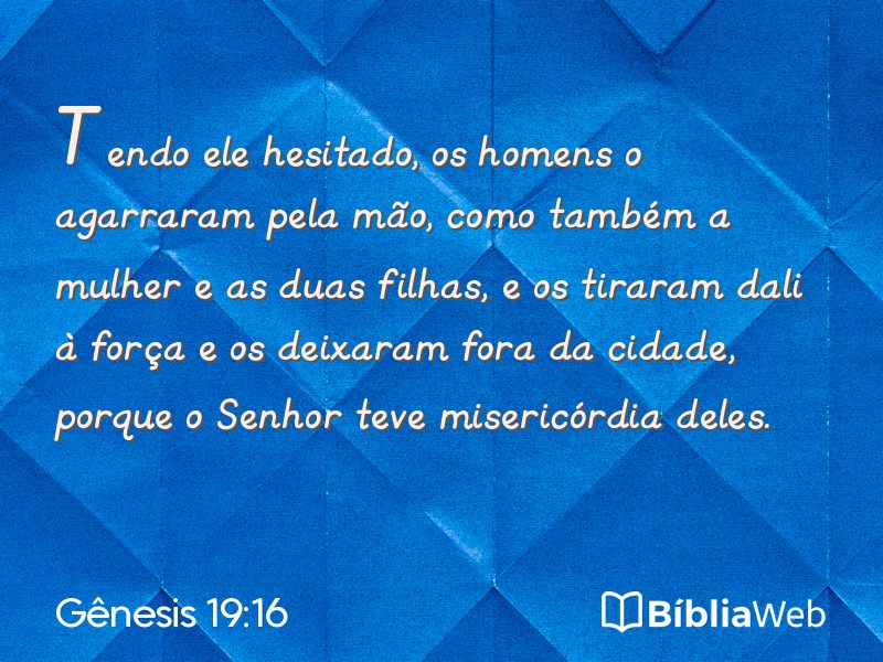 Gênesis 19:16 em imagem para compartilhar