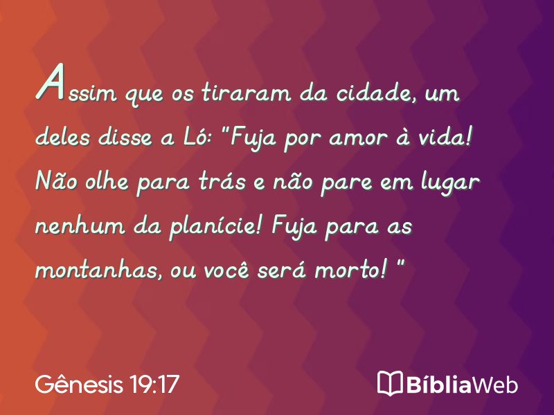 Gênesis 19:17 em imagem para compartilhar
