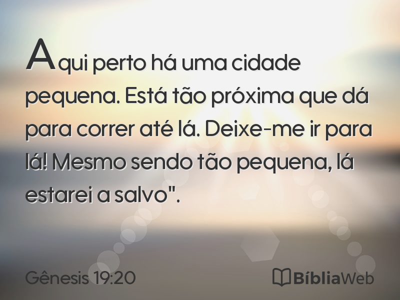 Gênesis 19:20 em imagem para compartilhar