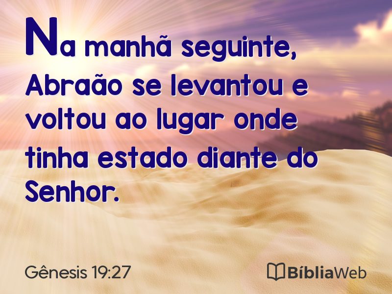 Gênesis 19:27 em imagem para compartilhar